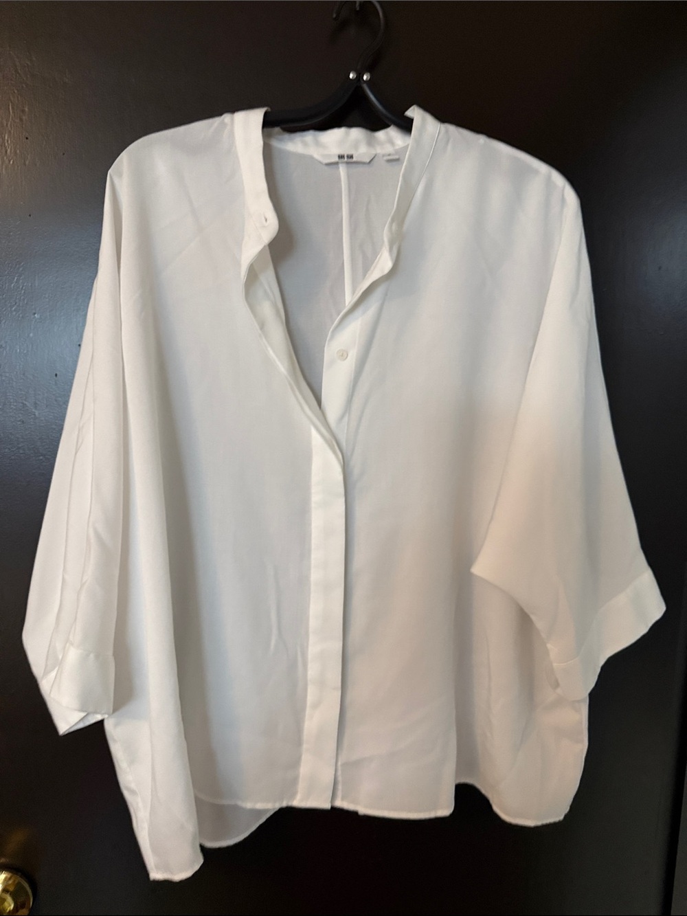 Uniqlo White Oversized Button-Down Blouse